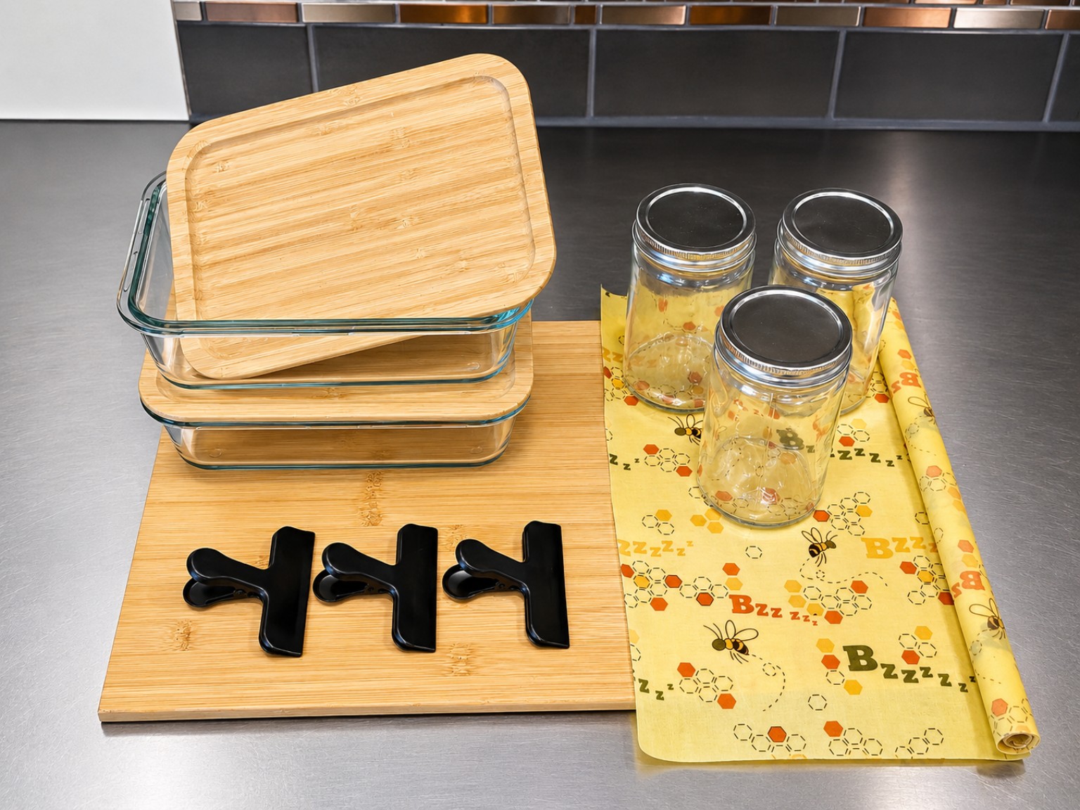 Glass storage containers